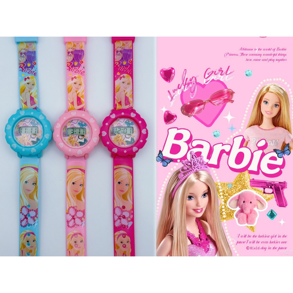 (K95) Jam Tangan Barbie / Girls นาฬิกาเด็กการ์ตูนน่ารัก