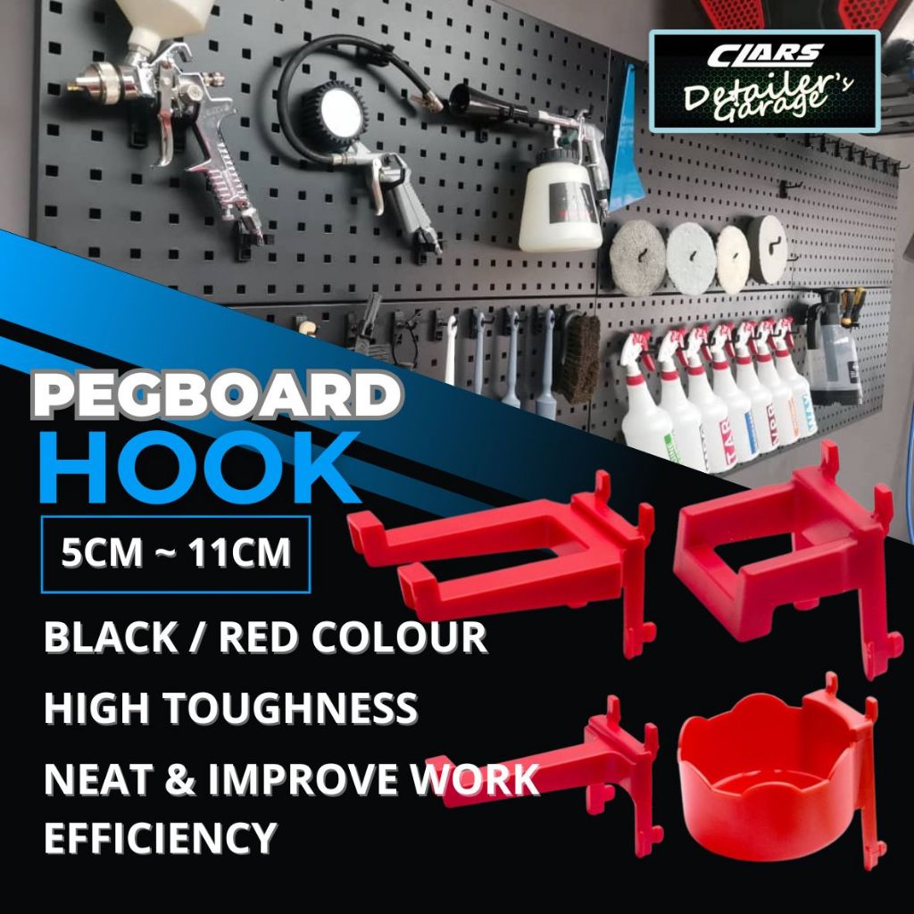 Clars Detailing Assorted Pegboard Hook /Pegboard Accessories - Wall Mount Auto Detailing Equipment T