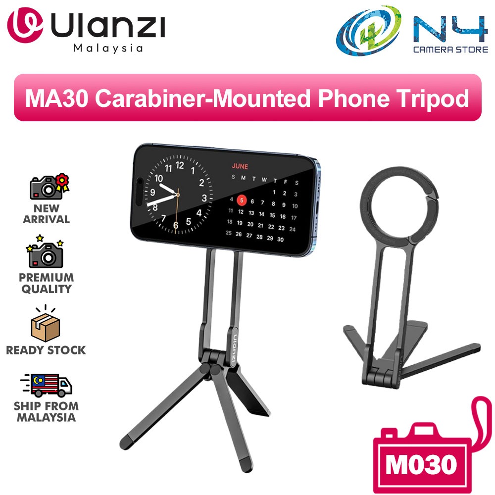 Ulanzi MA30 แม่เหล็กโทรศัพท์ขาตั้งกล้องอลูมิเนียมสมาร์ทโฟนขาตั้งกล้องขนาดเล็กพับกระเป๋าขาตั้งโทรศัพท์มือถือ M030