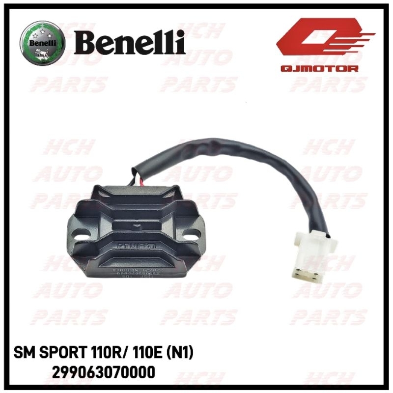 RECTIFIER & REGULATOR - BENELLI - SM SPORT 110R/ 110E (N1/N2/N3) - P/NO. 299063070000/ 302000020 (BE