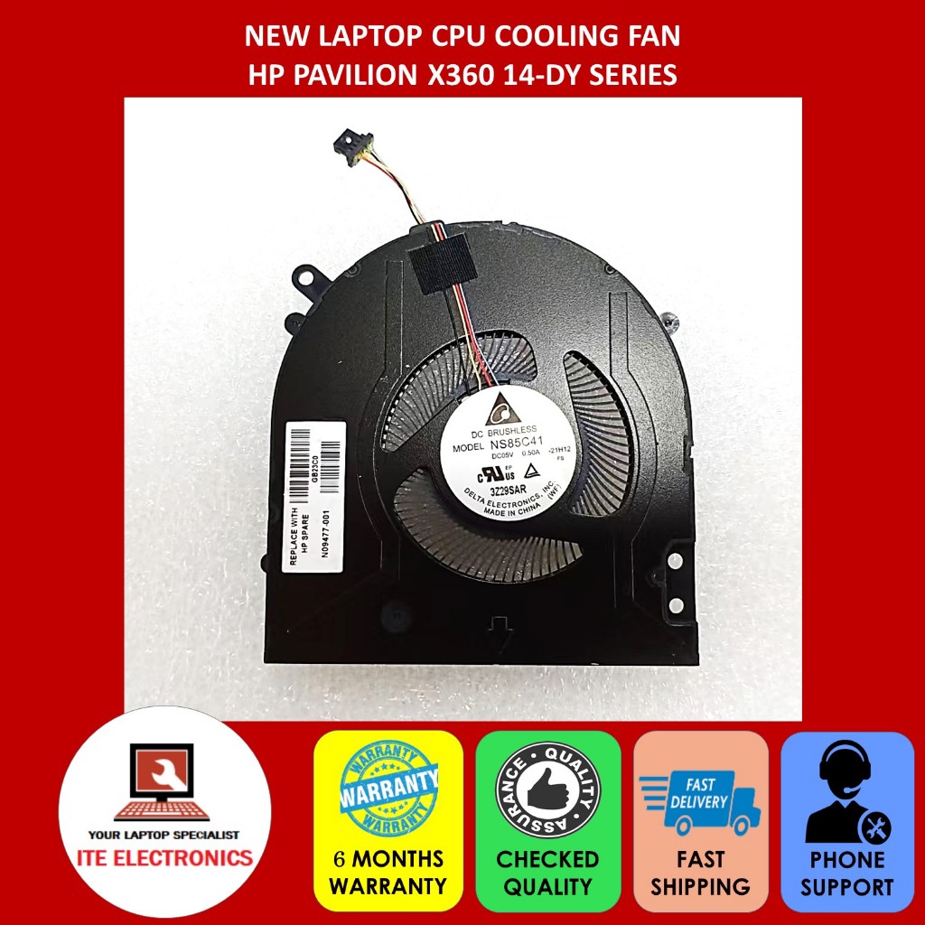 ใหม่ HP PAVILION X360 14-DY SERIES LAPTOP CPU COOLING FAN M45024-001 NS85C41-20G07