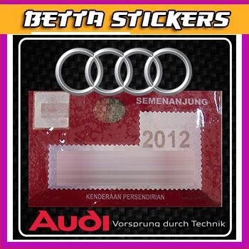 สติ๊กเกอร์ Roadtax ขนาดปี 2024 / สติ๊กเกอร์ Plat / สติ๊กเกอร์ VIP / Touch & Go - รุ่น Audi