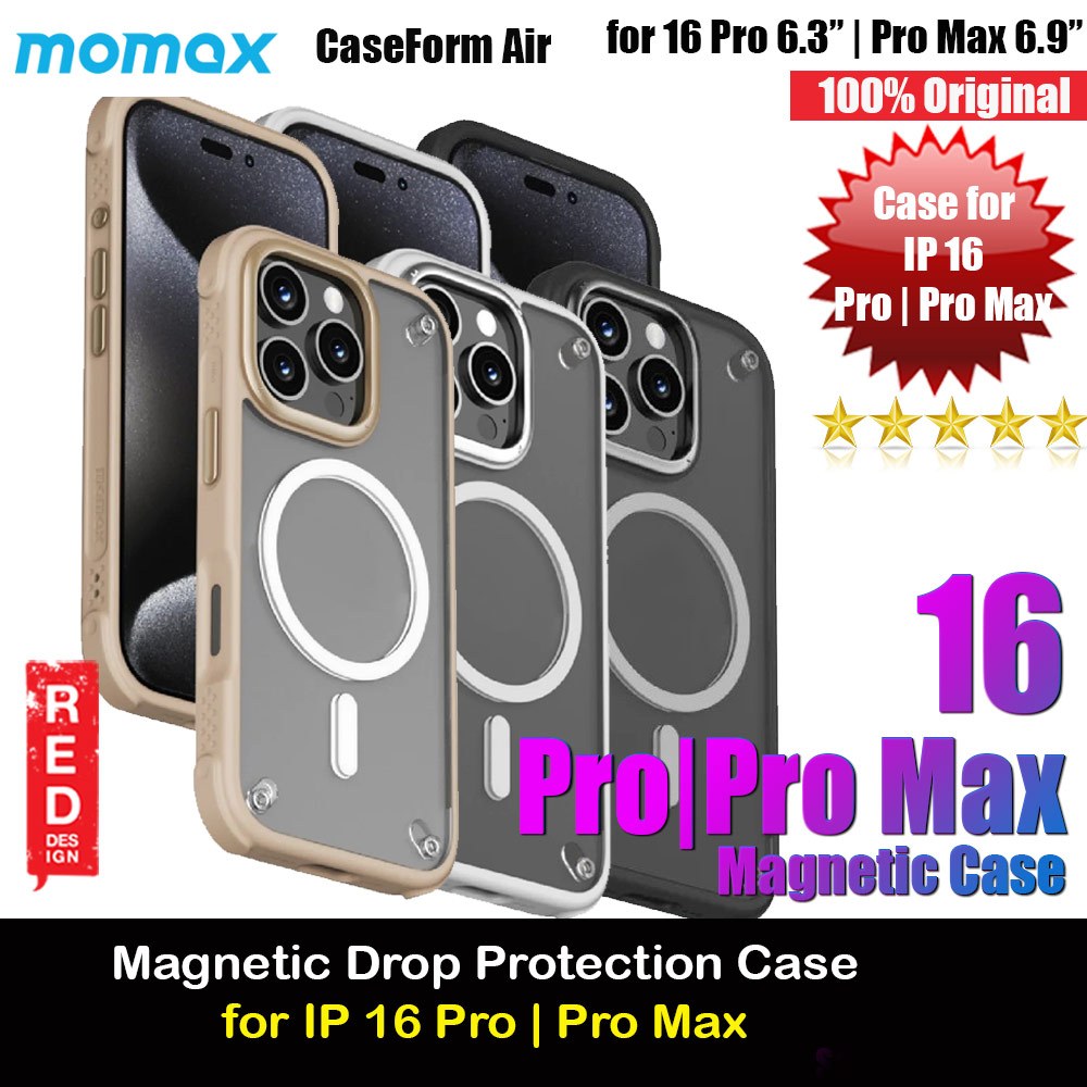 Momax CaseForm Air Magnetic Case Tough Drop Protective Case เข้ากันได้กับ iPhone 16 Pro Max 16 Pro