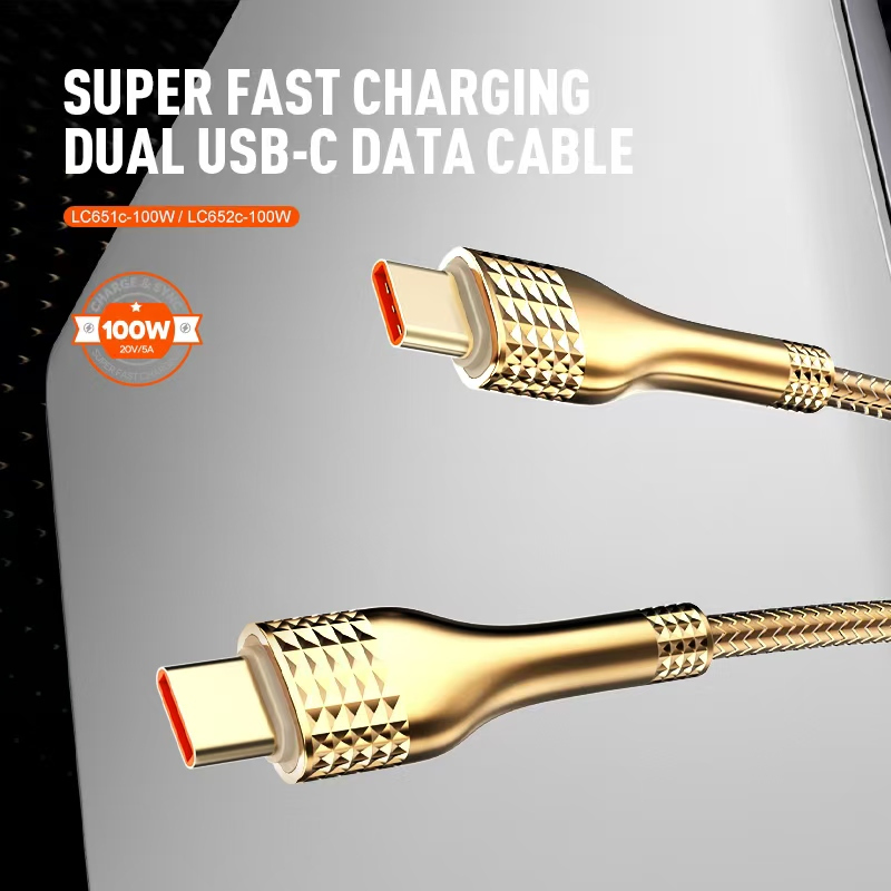 LDNIO LC651C 100W USB Data Cable / การชาร์จที่รวดเร็วเป็นพิเศษ 100W / การฉีกขาดที่ทนทานเป็นพิเศษ