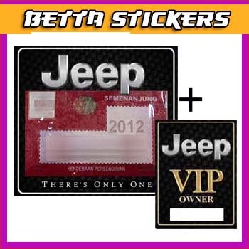 สติ๊กเกอร์ Roadtax ขนาดปี 2024 / สติ๊กเกอร์ Plat / สติ๊กเกอร์ VIP - โมเดล Jeep