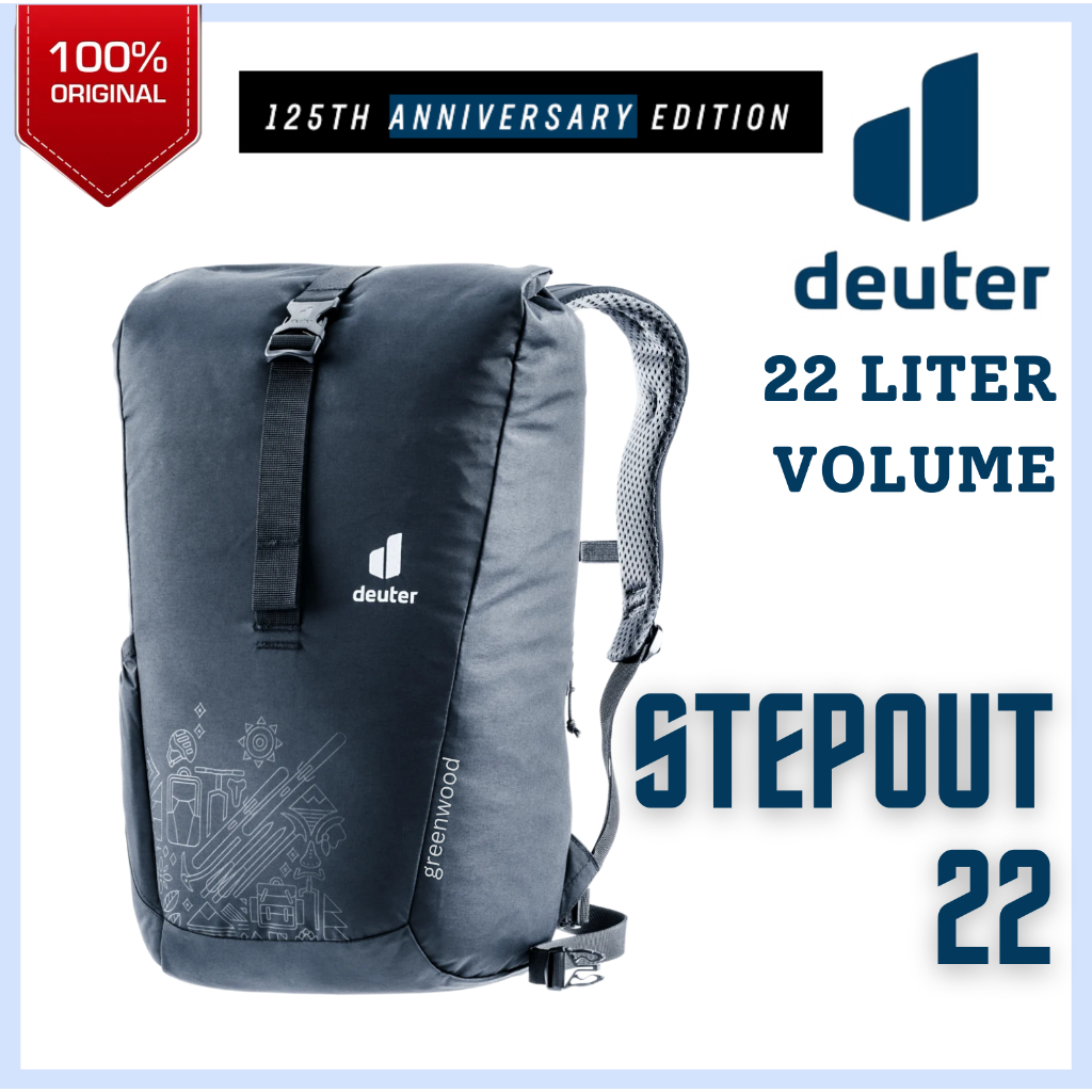 DEUTER Stepout 22 Backpack Lifestyle Daypack, Deuter, 22L Volume, Unisex, Airstripes System
