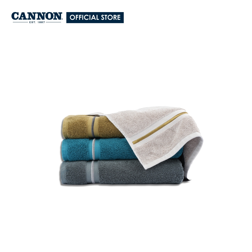 Cannon Brentley ผ้าขนหนูผ้าฝ้ายอียิปต์มือ (41 ซม. x 80 ซม.) / ราชินี (70 ซม. x 140 ซม.) / ผ้าเช็ดตัว King (76 ซม. x 152 ซม.)