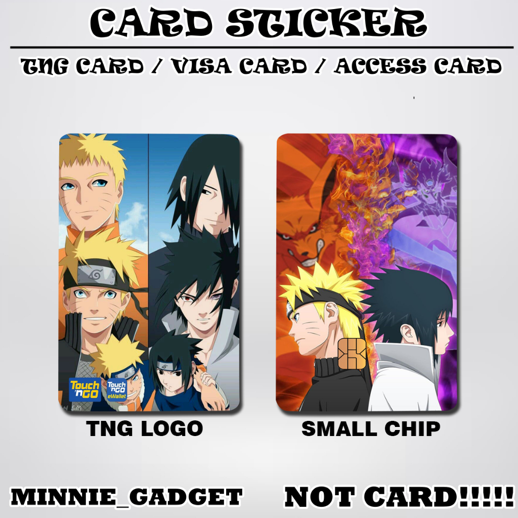[ Naruto n Sasuke ] Touch n Go Card Sticker Cover TNG / MASTER / VISA / CREDIT/ DEBIT CARD