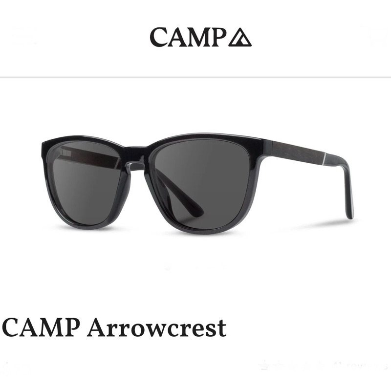 SHWOOD - Camp Arrowcrest Black Ebony Grey POLARIZED (เลนส์ 54 มม.) ขนาดมาตรฐาน