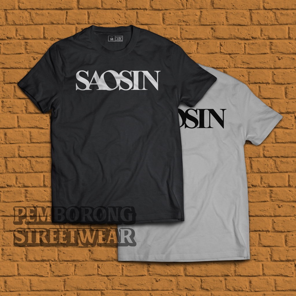 190gsm เสื้อยืดวง SAOSIN