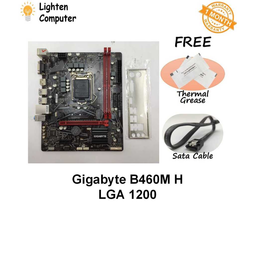 เมนบอร์ดมือสอง GIGABYTE B460M H / B460M D3H (2 RAM SLOT) เมนบอร์ด H460 LGA 1200 10th 11th Gen Intel 