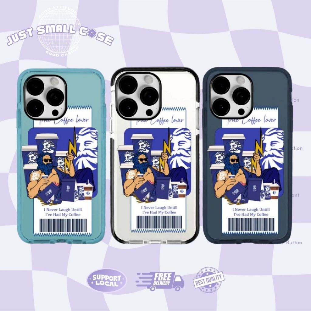 ZUS COFFEE LOVER THOR IMD กันชน Clear Case Neon Casing iPhone 17 PRO MAX 17 AIR 16 PRO MAX 15 PLUS 1