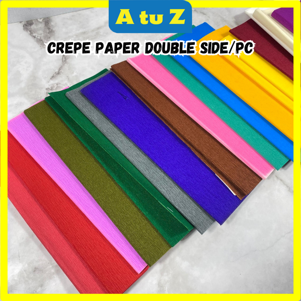 AtuZ Crepe Paper Double Side/pc/Crepe Paper ROLL For Arts And Craft