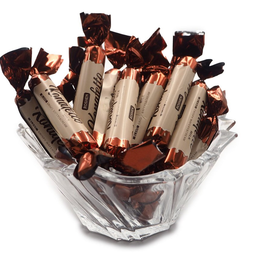 KONAFETTO ROSHEN MILK BLANC CRISPY WAFERS & CREAM (500G)