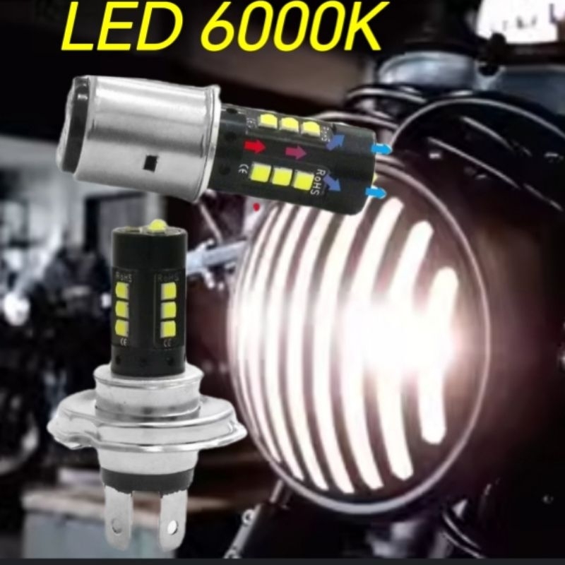 รถจักรยานยนต์ LED ไฟหน้า P15D H4 H7 Hi/Lo Beam 6000K 45W รถมอเตอร์ไซด์ Universal Honda Yamaha Y15 Y1