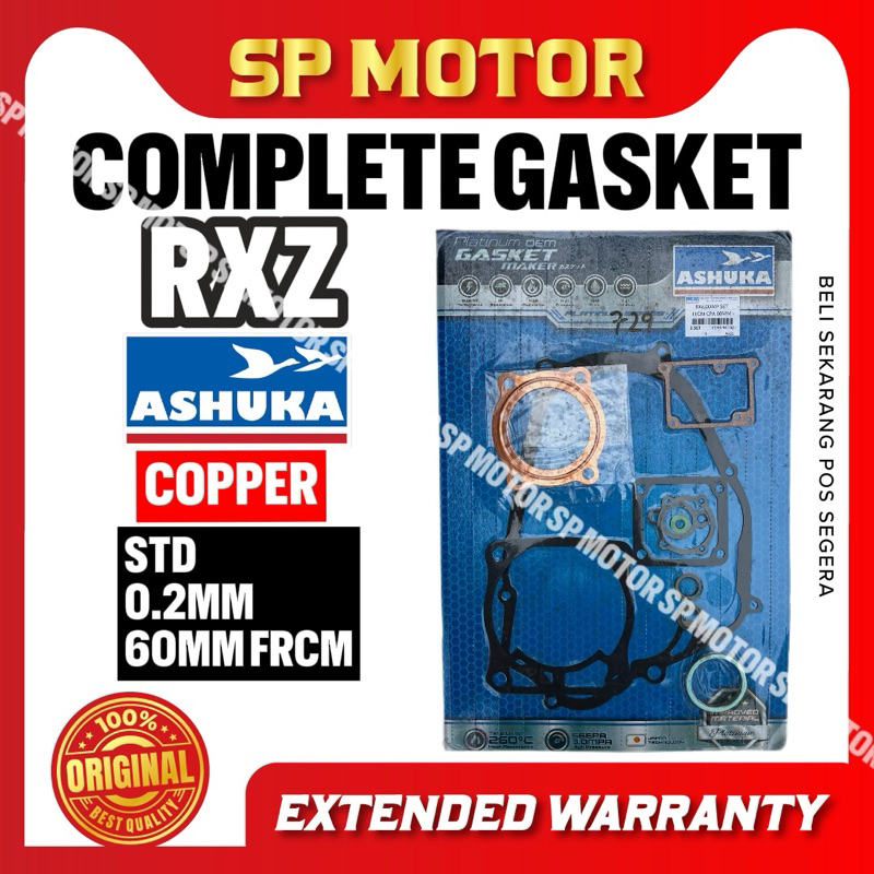 Yamaha RXZ Ashuka ครบชุดทองแดง / FRCM ปะเก็น Std/Std 0.2mm/60MM