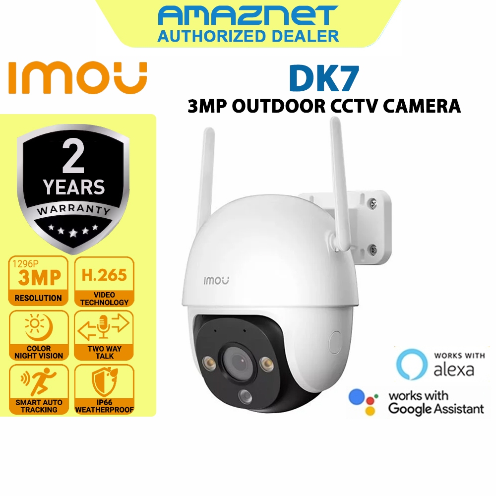 IMOU DK7 3MP 1296P สมาร์ทสี Night Vision 2 Way Talk Motion Detection IP66 กลางแจ้ง WiFi กล้องวงจรปิด