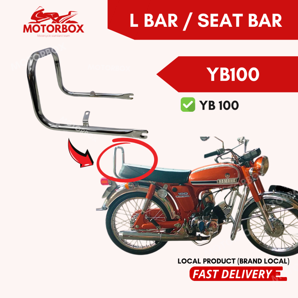 YB100 L BAR - YAMAHA YB 100 FIRST MODEL HANDLE SEAT BAR SPOILER L-BAR ด้านหลังที่เข้าลิ้นชัก BESI BE