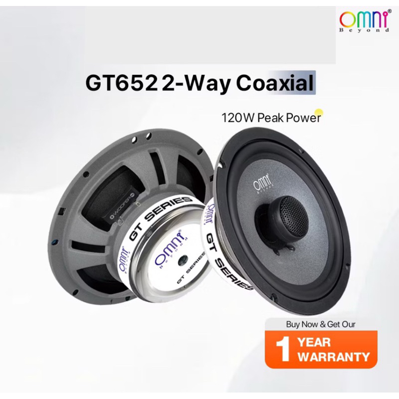 BEYOND OMNI GT Series GT652 6.5" 2-Way Speaker 120W ลําโพง 6.5 นิ้ว