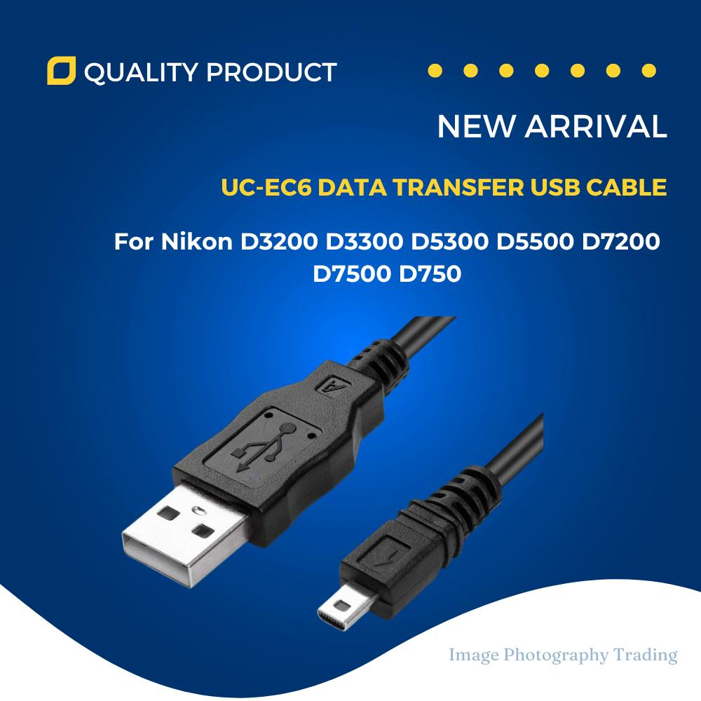 สายเคเบิลข้อมูล USB สําหรับ Nikon UC-E6 สําหรับ D3200 D3300 D5200 D5300 D5500 D7200 D750 Nikon DSLR 