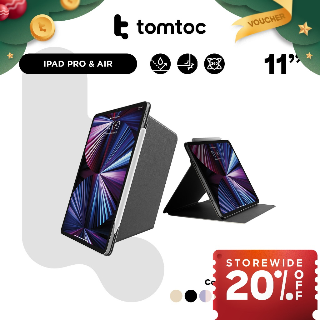 Tomtoc B52 เคส iPad Pro & Air 11 นิ้ว Smart Folio Ultra Slim เคสแท็บเล็ตน้ําหนักเบา - iPad Air Gen 4&5 iPad Pro 2022
