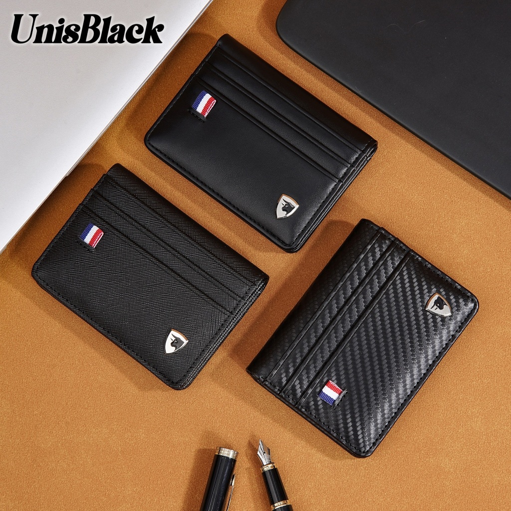 UnisBlack Small Men Wallet, Short Wallet Men, Card Holder Wallet, Dompet Small Lelaki , Beg Duit Sma