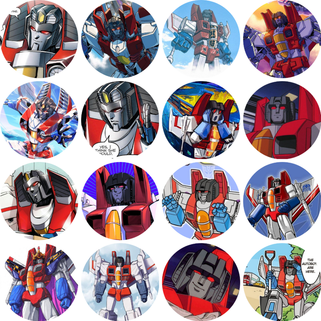 ป้ายปุ่ม Transformers Starscream 58mm