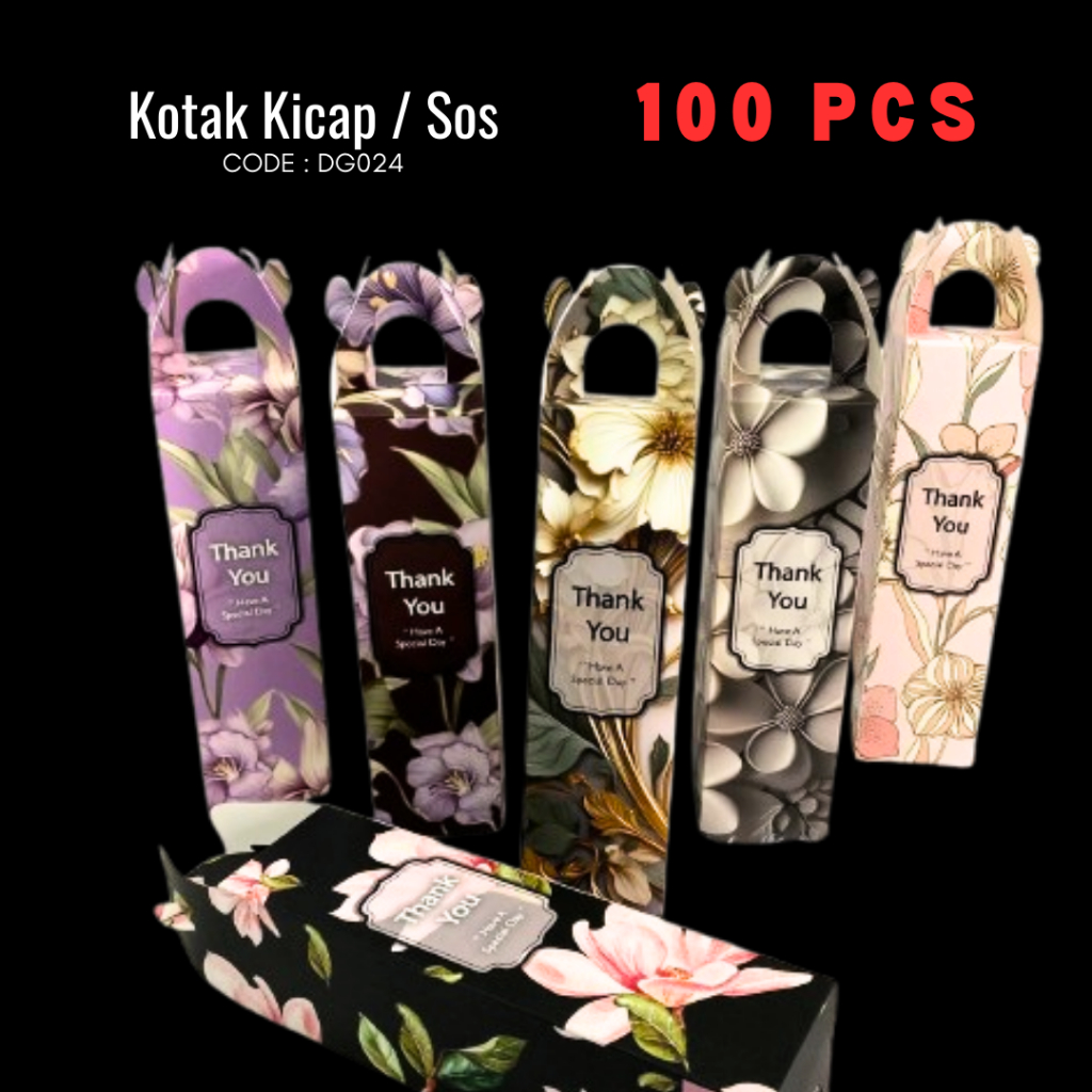 100 ชิ้น Kotak Kicap Sos Doorgift Kahwin Kotak Kicap Doorgift Kotak Botol Kicap Doorgift Kotak Koks 