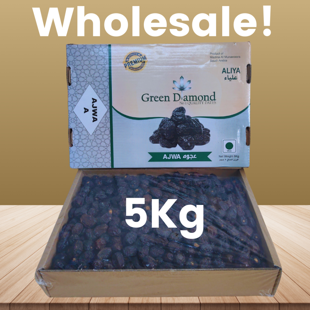 Aliya Ajwa Dates / Kurma Ajwa Aliya Borong / VIP / Jumbo / AA / A / Mix / 5Kg /ผลไม้แห้ง / ของว่างแห