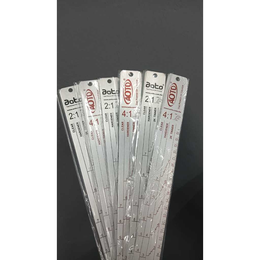 MEASURING RULER สําหรับผสม CLEAR / PRIMER/2K PAINT/PEMBARIS UKUR/2:1/4:1