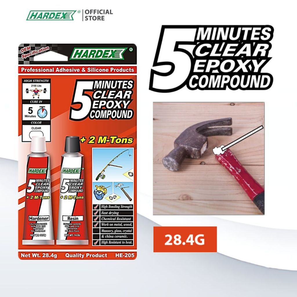 Hardex 5 นาที Clear Epoxy Compound (10g/28.4g/25ml) HE-201/HE-205/HE-205-25S