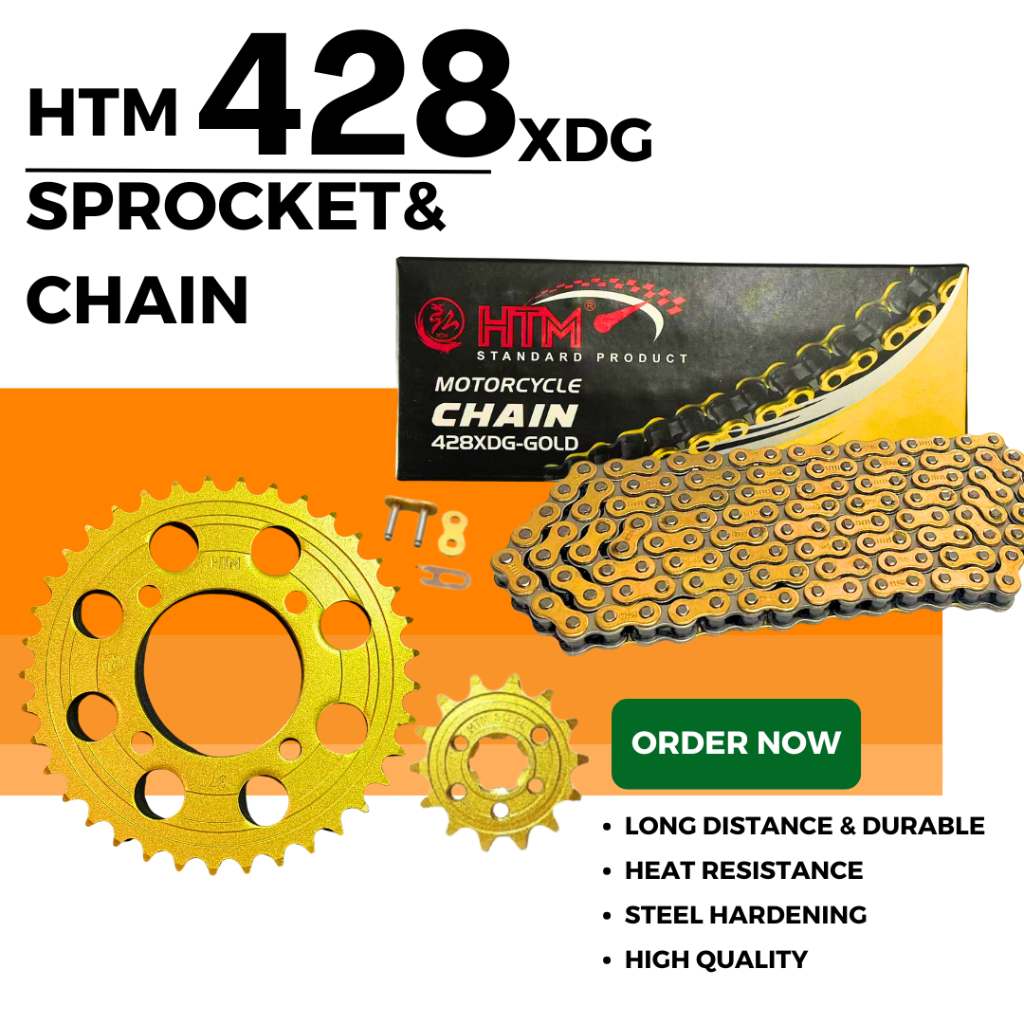 428XDG HD EX5 EX5 DREAM C70 GBO GBO J SPROCKET ชุดทอง HTM 428 โซ่ SpROCKET ชุด DID NGK RCB RKM