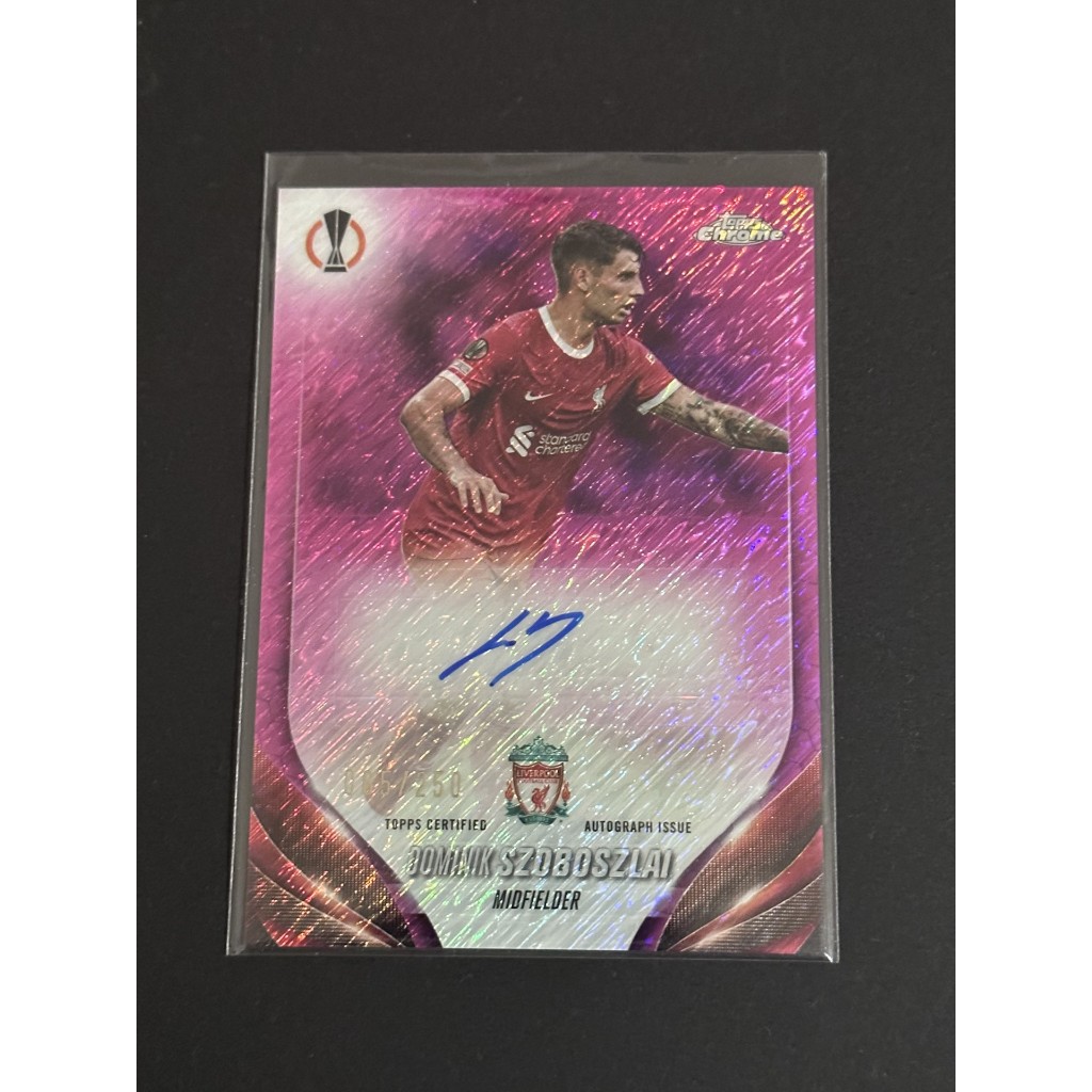 2023-24 Topps Chrome Dominik Szoboszlai /250 Auto Liverpool FC