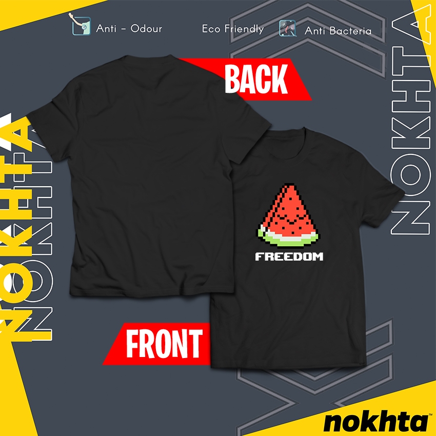 BAJU STREETWEAR FREEDOM COTTON SHORT SLEEVE XS - เสื้อยืด 5XL FREEDOM-SS-0001