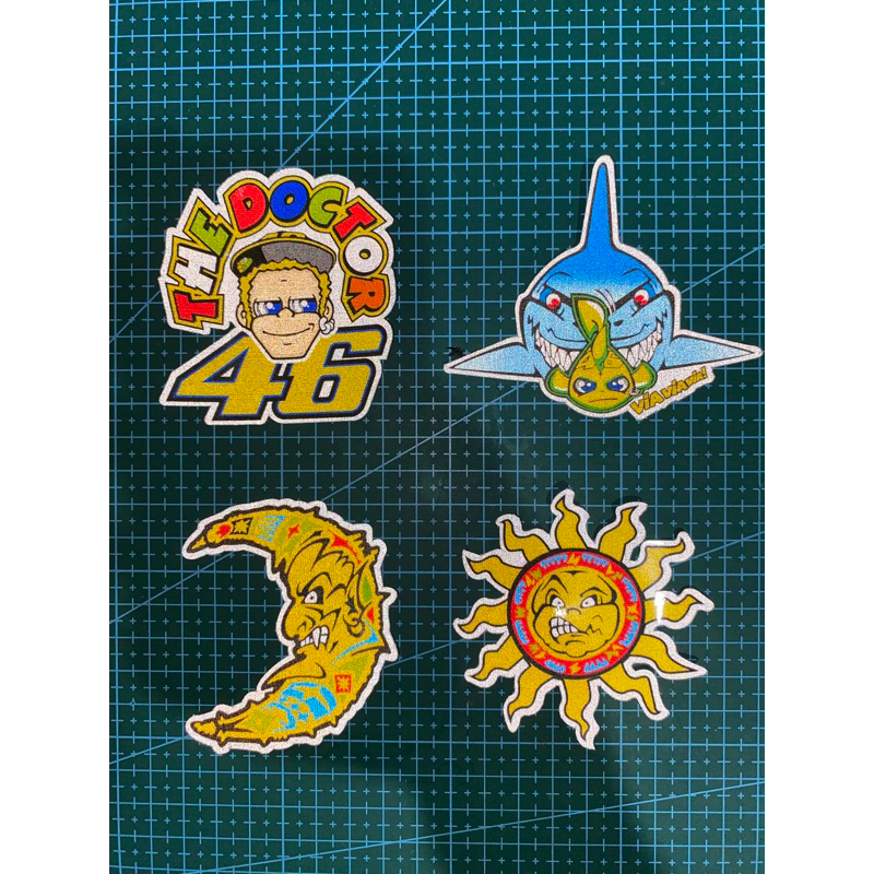 46 The Doctor Moon Sun 46 46 Shark ผ่านผ่านผ่าน Valentino Rossi 46 VR46 Sticker Printing สะท้อนแสง v
