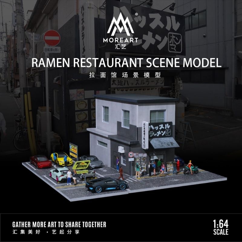 MOREART DIORAMA 1:64 RAMEN RESTAURANT SCENE รุ่นพร้อมไฟ