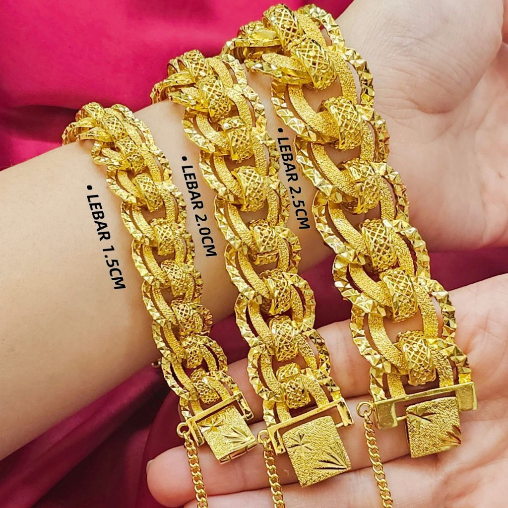 NEW สร้อยข้อมือ Candy Koko Adult 24k Gold Titanium Gold Bangkok Gold A16