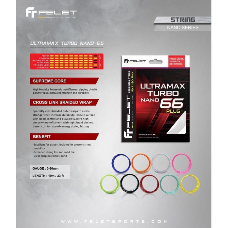 สายแบดมินตัน Felet Ultramax Turbo Nano 66