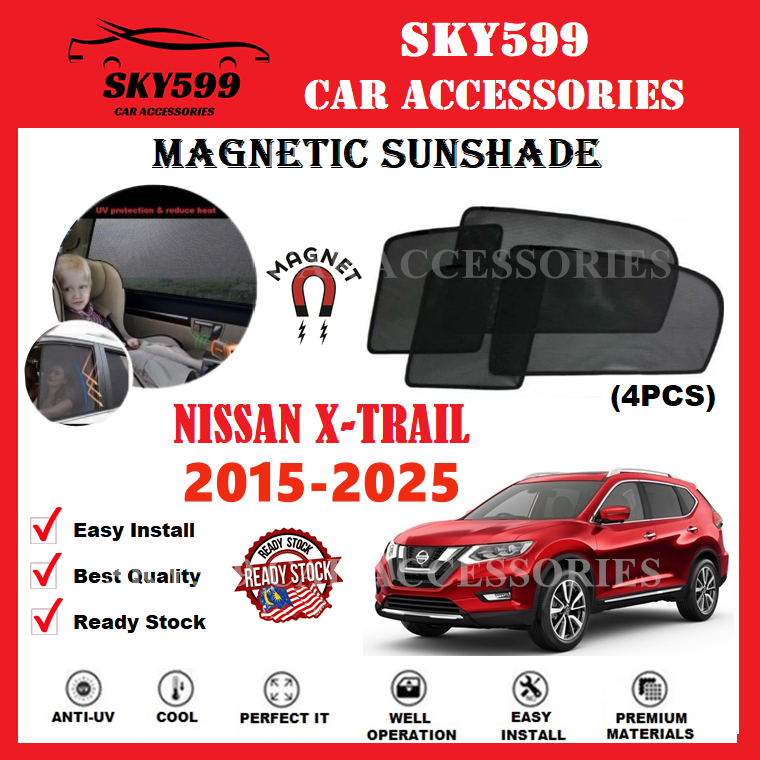 (Magnetic)Nissan X-Trail 2015-2025 Epic Sunshade ( 4 ชิ้น )