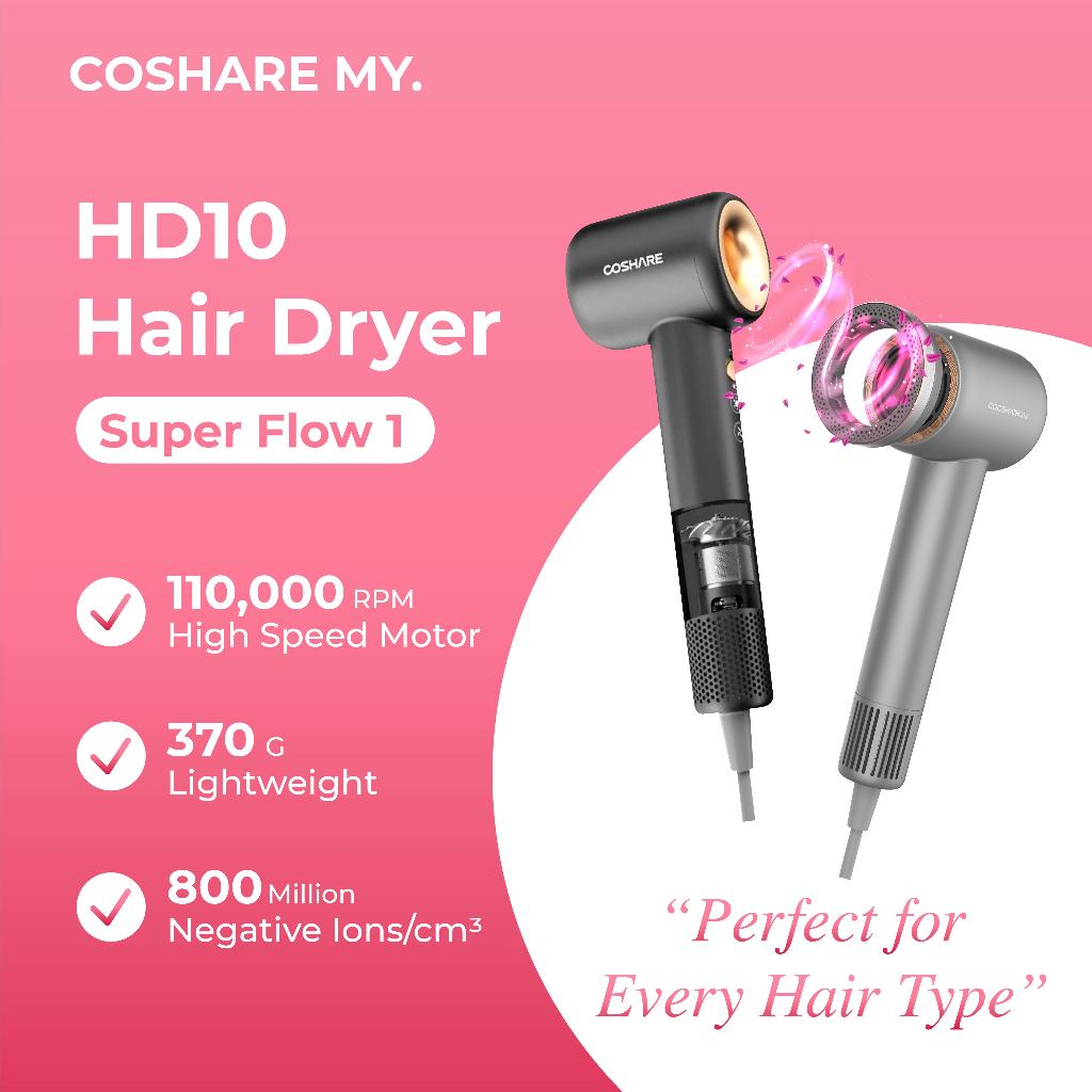 Coshare HD10-เครื่องเป่าผมความเร็วสูง