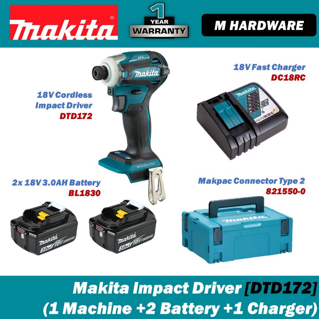 MAKITA DTD172 ไดร์เวอร์กระแทกไร้สาย 18V