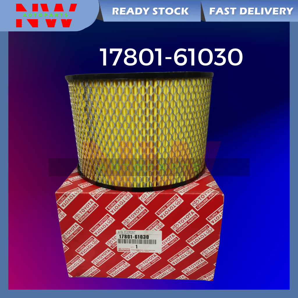 DENSO TOYOTA LAND CRUISER HJ47 , BJ60 , LC80 , FZJ80 , DYNA 200 กรองอากาศ ( 17801-61030 )