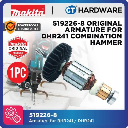 MAKITA ดู มากีต้า 519226-8 Armature สําหรับค้อนรวม DHR241 - 1PC