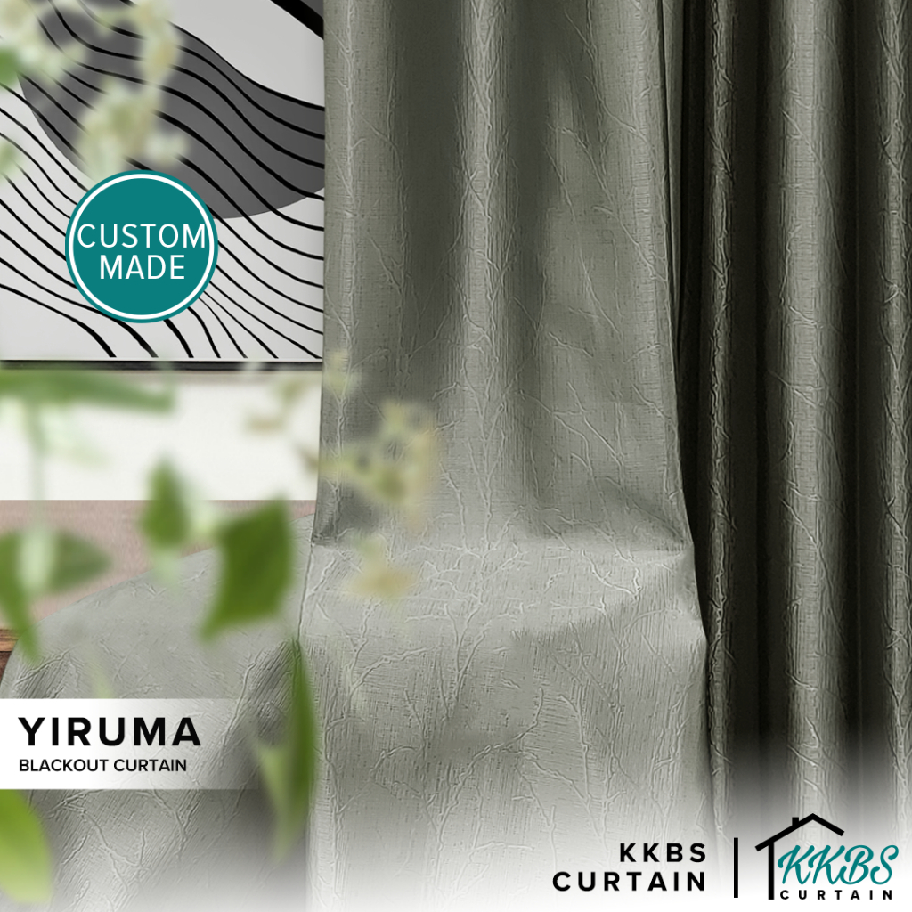 KKBS CURTAIN Yiruma Langsir Tempahan Blackout นูน Cangkuk/แหวน /Sfold (Yiruma Blackout Curtain Custo
