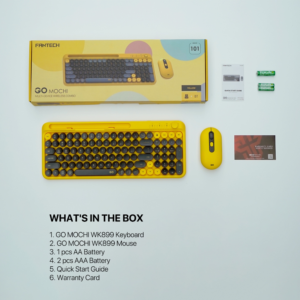 FANTECH GO MOCHI85/MOCHI101 เมาส์คีย์บอร์ดไร้สายหลายอุปกรณ์ COMBO - รูปที่ 6