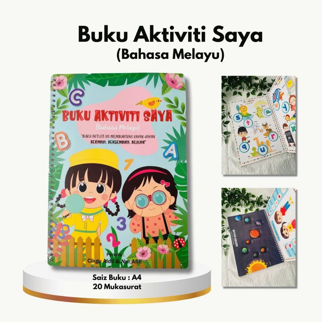 Pre-Schooler Busy Book หนังสือกิจกรรมสําหรับเด็ก Busy Book My Prophet Muhammad Busy Book Jawi Busy B