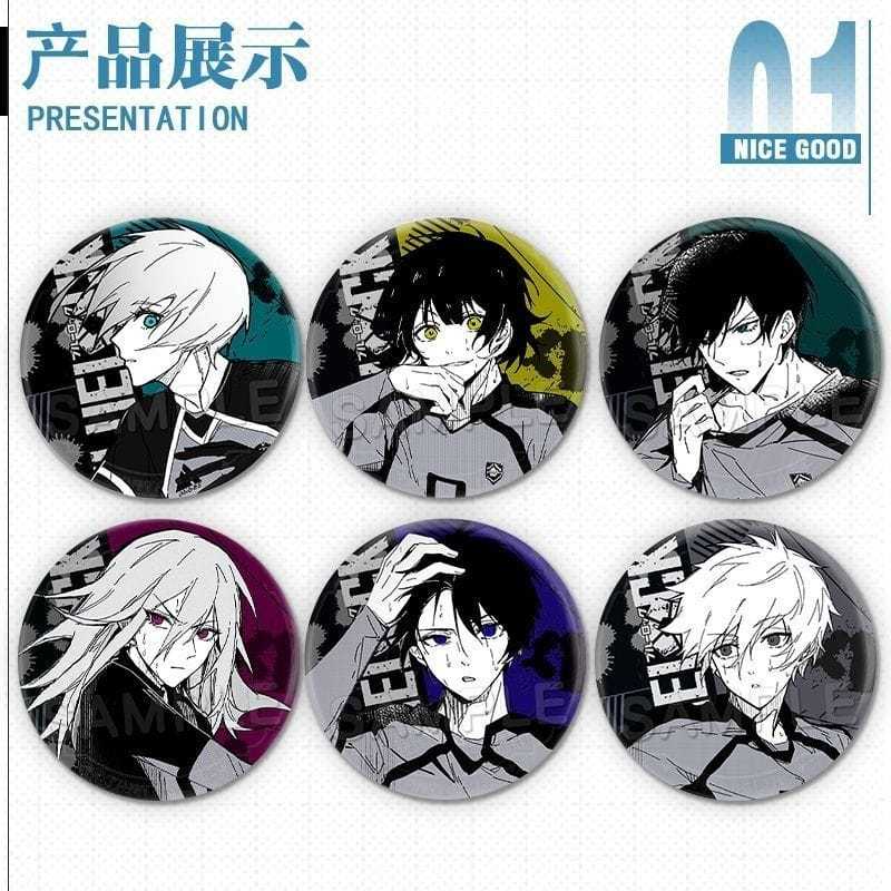 58 มม. Blue Lock อะนิเมะ Lencana Butang Pin Button Badge พร้อม Pin Hiori Nagi