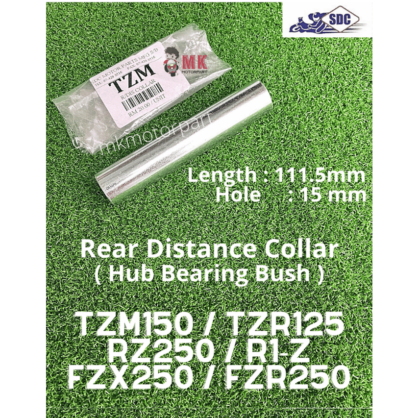 ด้านหลัง DISTANCE COLLAR Yamaha TZM Hub Bearing Bush Spacer Tengah 90560-15277 TZM150 TZR150 TZR125 