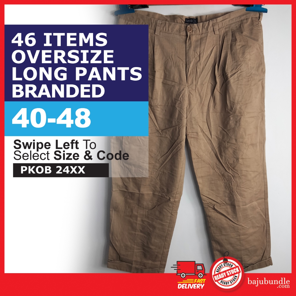 Seluar Bundle Saiz Besar (Size 40-50) Oversize Branded Bundle Pants Men Seluar Slack Bundle Pants Bu