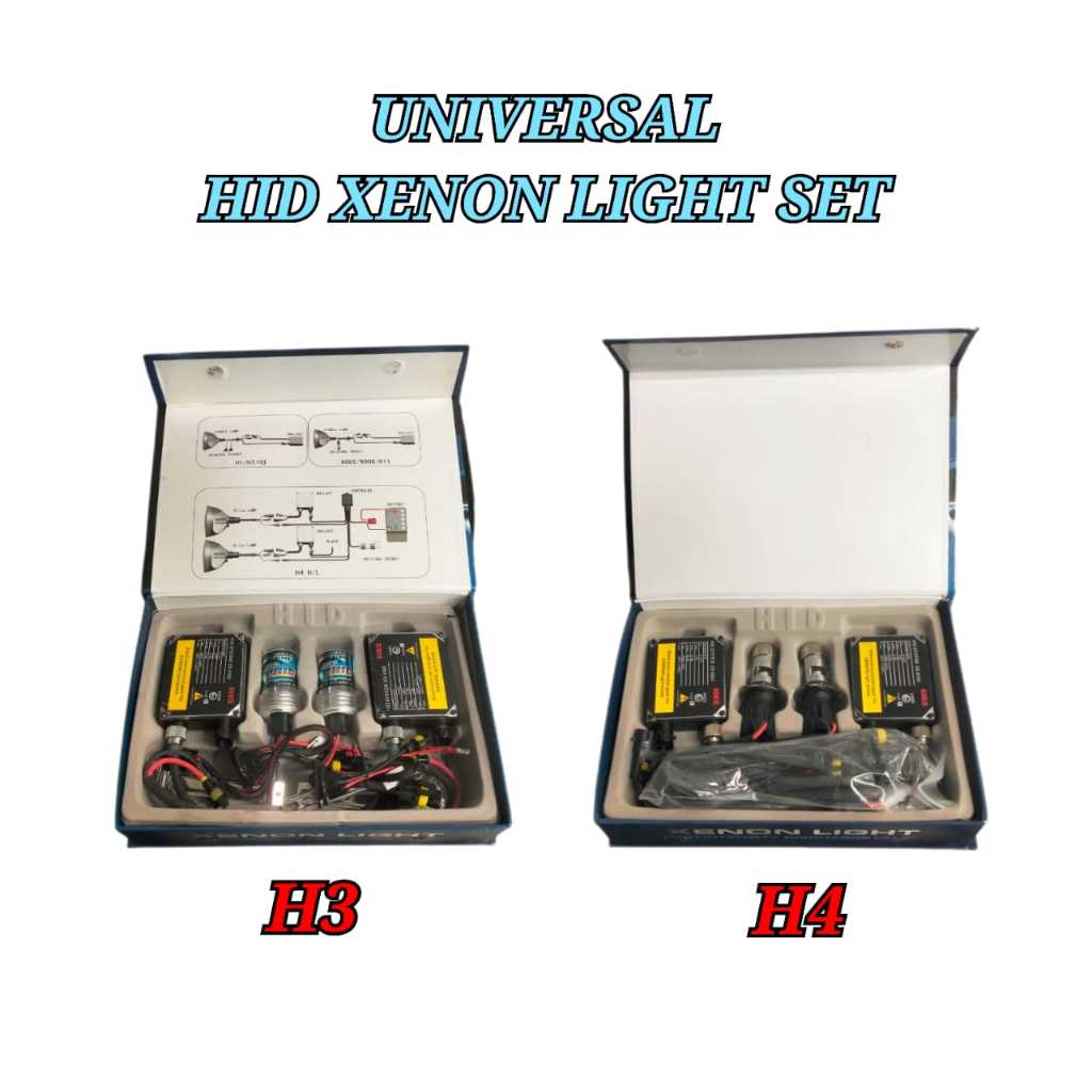 HID Xenon Light H3 H4 Unviersal HID Xenon Light H3 H4 พร้อมชุดบัลลาสต์ / 6000K 35W HID หลอดไฟ